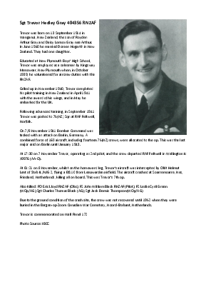 A preview of a PDF biography for Gray, Trevor Hedley